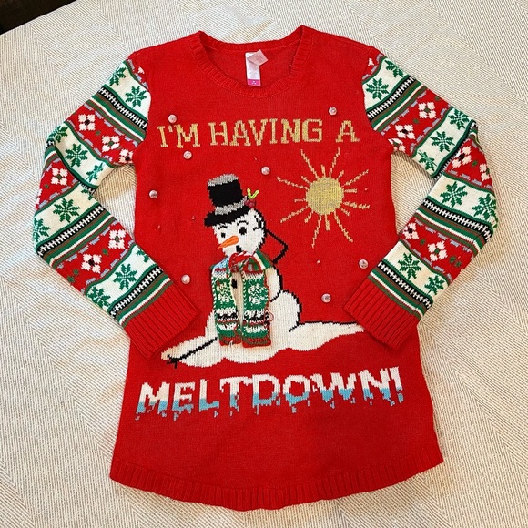 No Boundaries Sweaters Ugly Christmas Snowman Sweater Im Having A